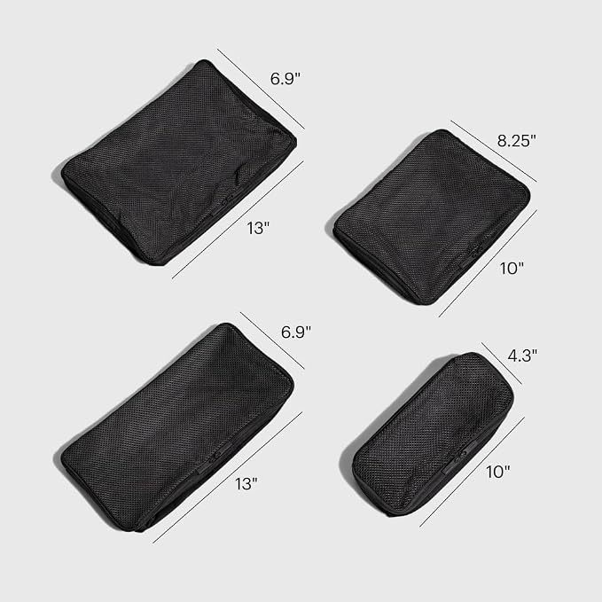 Away Insider Packing Cubes Set of 4 – Lightweight Travel Organizers for Luggage, Suitcases & Carry-On Bags, Jet Black - Image 2