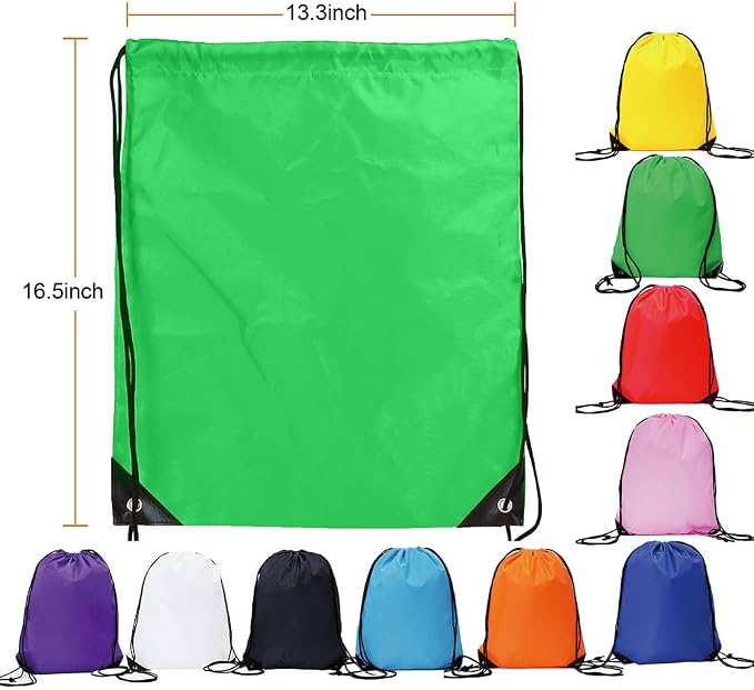 Drawstring Backpack Bulk 50 Packs Draw String Backpack Bags DIY Gym Sports Traveling Yoga Trip Pedestrianism Cinch Bag Sackpack Drawstring (multi color) - Image 2