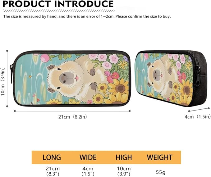 Forchrinse Capybara School Backpack for Girls 8-12 12-14 Primary School Girls Bookbag with Lunchbox Pencil Case 3 In 1 Elementary Students Schoolbags Back Pack Purse Travel Daypack Satchel - Image 6