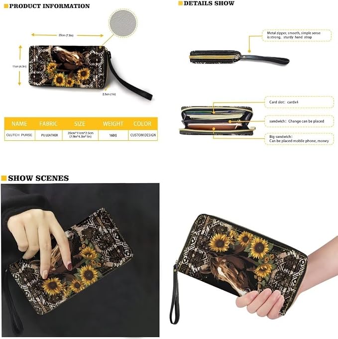 Women Purse Handbags Wallet Sets Leather Shoulder Tote Bag for Women,Top Handle Purse with Wrist Wallet Bag - Image 2