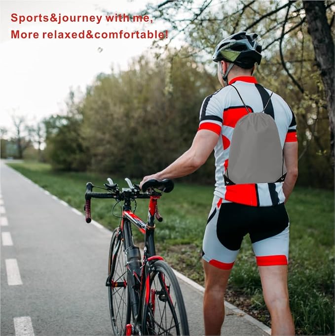 Drawstring Backpack Bulk 24Pcs Draw String Backpack Bags DIY Gym Sports Traveling Yoga Cinch Bag Sackpack Drawstring(grey) - Image 5