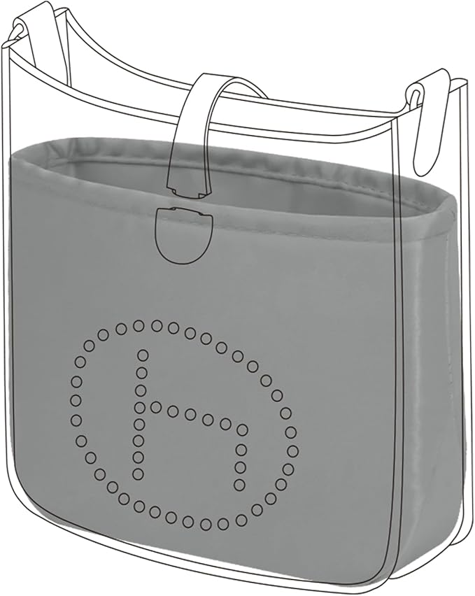 DGAZ Silk Purse Organizer Insert for Evelyne Bag(23,Pearl grey) | Soft and Lightweight,Perfect Fit,Multi-pocket Storage,Bag Protector,Luxury Bag Care,Handmade,for Smooth Bag Organizer by DGAZ