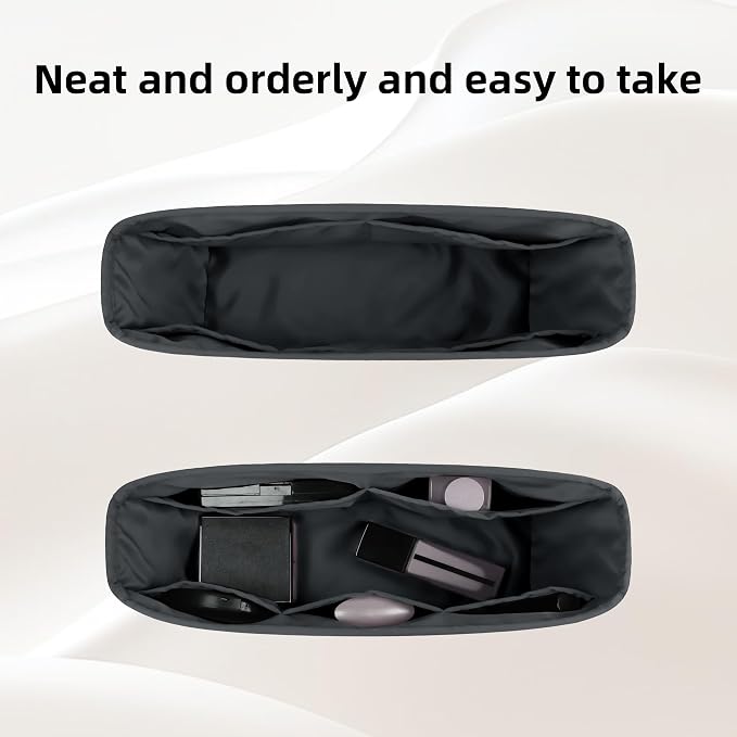 DGAZ Purse Organizer Insert Fits Neverfullbag BB/PM/MM/GM，Silk Bag Organizer，Luxury Handbag & Tote Shaper(Grismeyer,BB) - Image 5