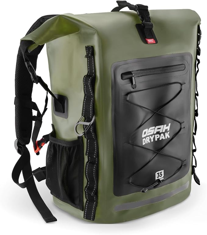 OSAH DRYPAK Waterproof Backpack Dry Bag 35L/55L/85L – Heavy Duty Roll-Top Hiking Backpack for Travel, Kayaking, Boating, Camping, Rafting and Fishing by OSAHDRYPAK