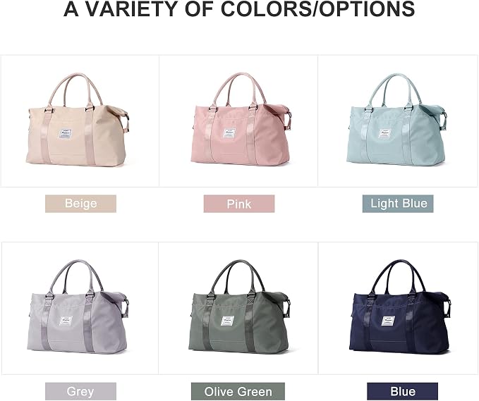 Travel Duffel Bag, Carry On Overnight Weekender Bags for Women | Travel Bag with Wet Pocket & Trolley Sleeve, For Spirit Airlines 18x14x8 Personal Item Bag - Image 6