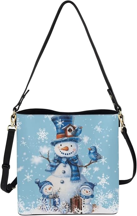 HUGS IDEA Boho Bags for Women Leather Handbag Shoulder Bucket Crossbody Purse - Image 4