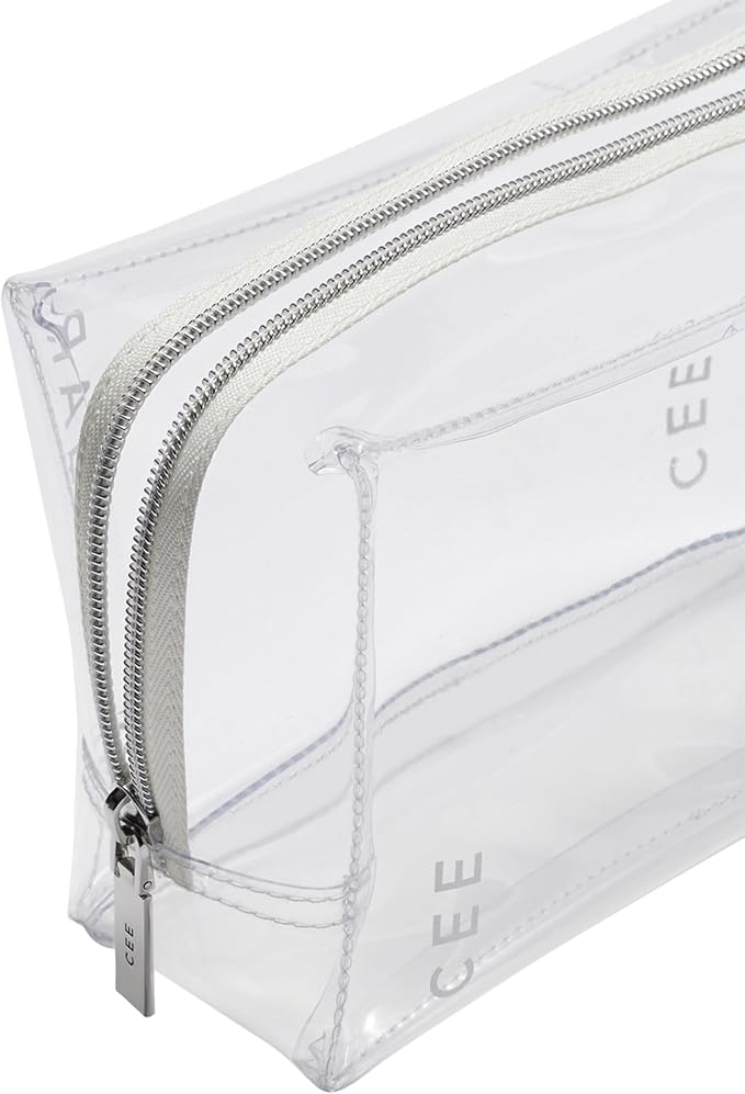 Makeup Bag (Small) - Clear Cosmetic Bag for Travel - TSA Approved Transparent Toiletry Organizer Pouch for Liquids, Make Up, & Essentials - See Through Case with Zipper for Carry On - Image 4