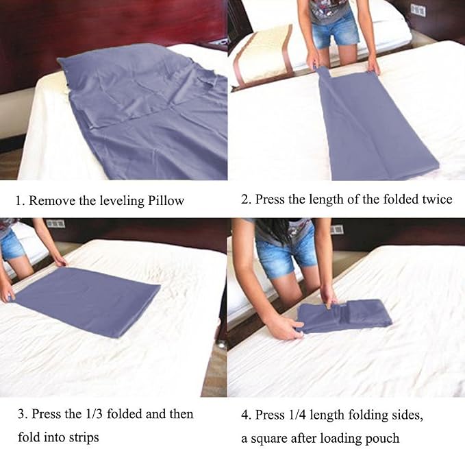 Lightweight Sleep Sack, Compact Sleeping Bag Liner Travel Sheets for Hotel | Soft Breathable Adult Sleep Sack, 4 Season Travel Sheet for Hostel Camping Backpacking Hiking, Machine Washable, 3 Sizes - Image 6