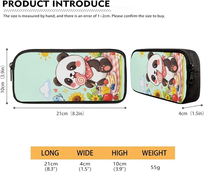 Forchrinse Cartoon Panda Backpack with Lunch Box Cute Backpacks Back to School for Girls 8 to 12 Kids Lunchbox Pencil Case 17 Inch School Bag and Lunch Bag for Girls Primary Middle School - Image 6