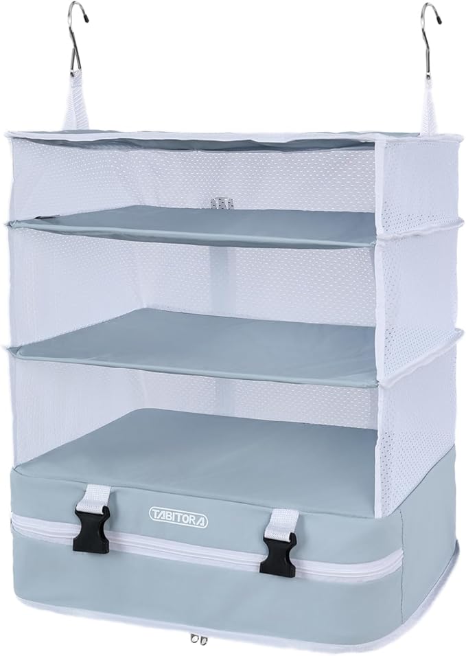 TABITORA Portable Hanging Travel Shelves Bag Packing Cube Organizer Suitcase Storage Large Capacity by TABITORA%EF%BC%9ANewStart%EF%BC%8CNewLife