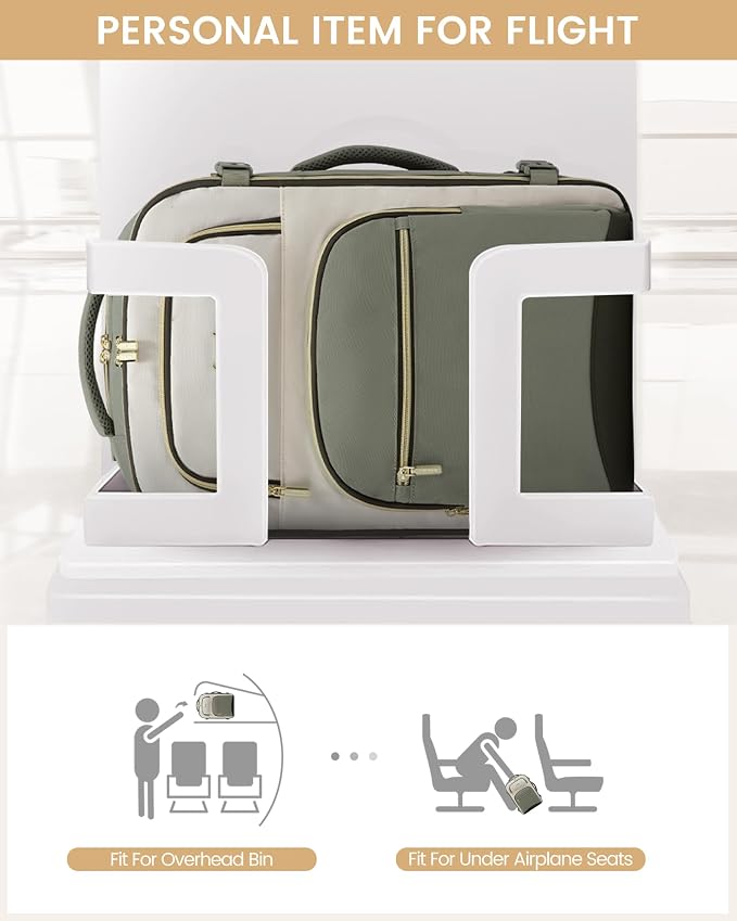 LOVEVOOK Travel Essentials Carry on Backpack 50L Travel Backpack for Women Men,Waterproof TSA Personal Item Travels Bag Airline Flight Approved,Large Carry on Luggage Laptop Backpack with Packing Cube - Image 4