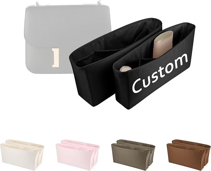 Satin Purse Organizer Insert for Constance Bag, Custom Color | Tailored Fit, Multiple Pockets, Lightweight Satin, Purse Essentials, Ideal for Travel, Shopping, and Daily Use by KINGSINBAG