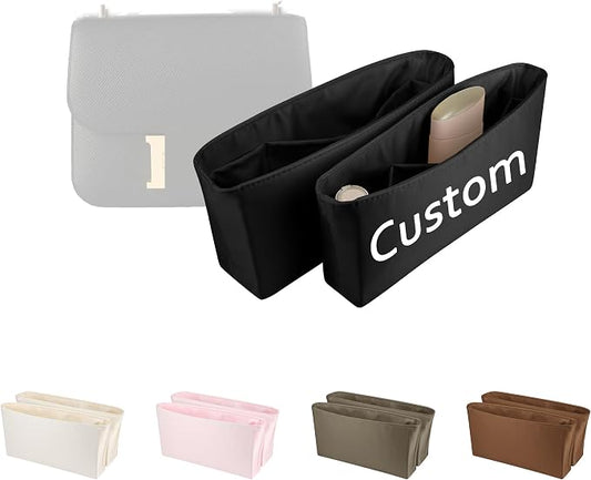 Satin Purse Organizer Insert for Constance Bag, Custom Color | Tailored Fit, Multiple Pockets, Lightweight Satin, Purse Essentials, Ideal for Travel, Shopping, and Daily Use by KINGSINBAG