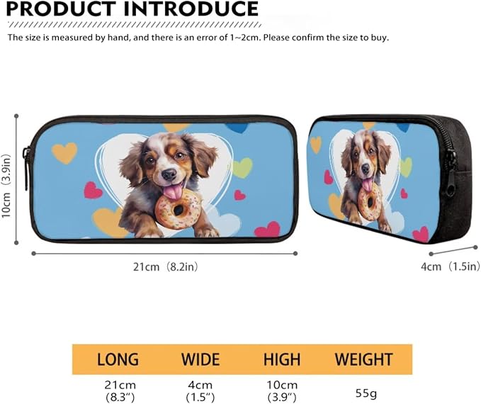 Cartoon Border Collie Dog Print Backpack Set Schoolbag Large Capacity Bookbag Lunch Box Pencil Case 17 Inch Travel Laptop Backpacks Student Rucksack Daypack with Zipper - Image 5