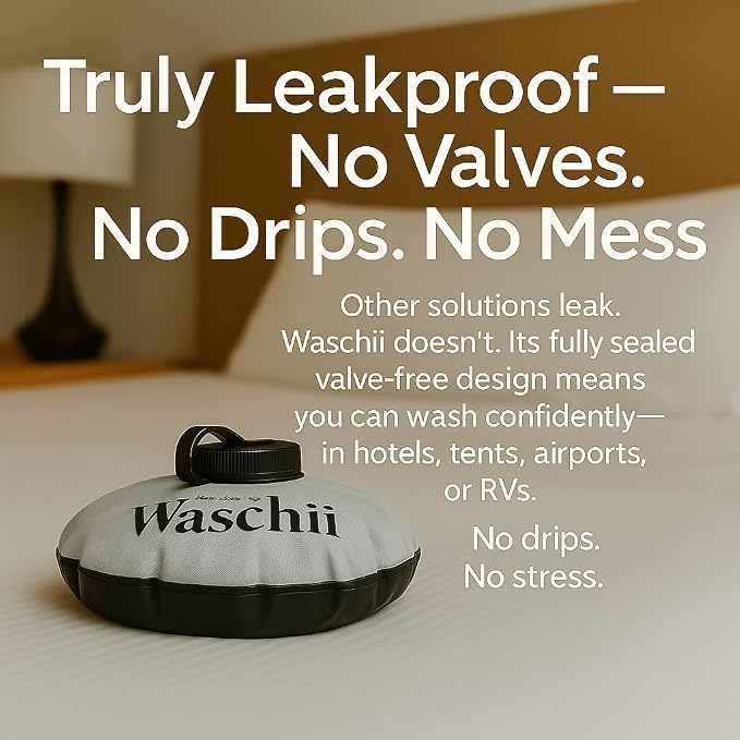 Waschii Pocket-Sized Travel Clothes Washer for Camping, Hostels & Vanlife – Compact, Leakproof, Eco-Friendly – No Power or Sink Needed - Image 6