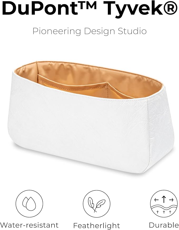 Lightweight Purse Organizer Compatible with LV Diane | Handcrafted DuPont™ Tyvek®,Handbag Organizer Insert,1:1 Custom Fit,Vanile,Designed for Minimalists, Office & Daily Commute - Image 4