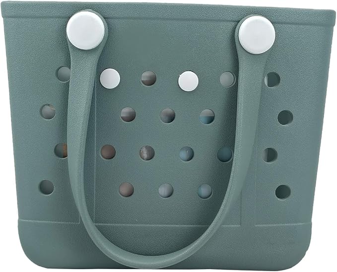 Rubber Beach Bag for Women, Waterproof Travel Tote Bags for Beach | Waterproof Sand-proof Tote Bags with Zipper Pocket, Durable Lightweigh Tote Bag for Outdoor by Unknown