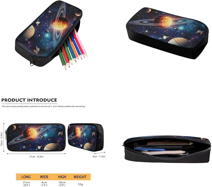 Galaxy Space Backpack for Boys Kids Backpack with Lunch Box Water Bottle Carrier and Fabric Pencil Pouch 4PCS Set 17 inch Bookbag with Front Pocket Sturdy School Bag with Side Pocket for Girls - Image 5