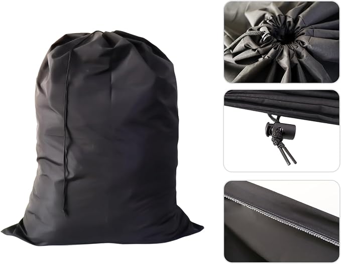Extra Large Laundry Bag 30"x40" – 18 Pack All Black Drawstring Bags for College, Dorm, Apartment – Bulk Set for Family or Shared Laundry Rooms – YETHAN - Image 4