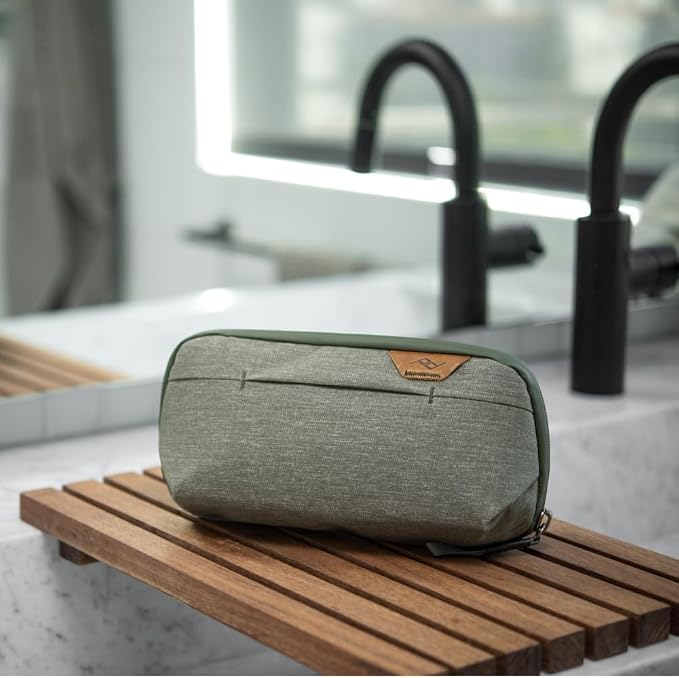 Peak Design Small Wash Pouch, Coyote, Ocean Edition, Travel Toiletry Bag, Upright or Hanging Dopp Kit with Pockets, Magnetic Toothbrush Pocket, Wide UltraZip Opening, Toiletry Bag for Men and Women - Image 8