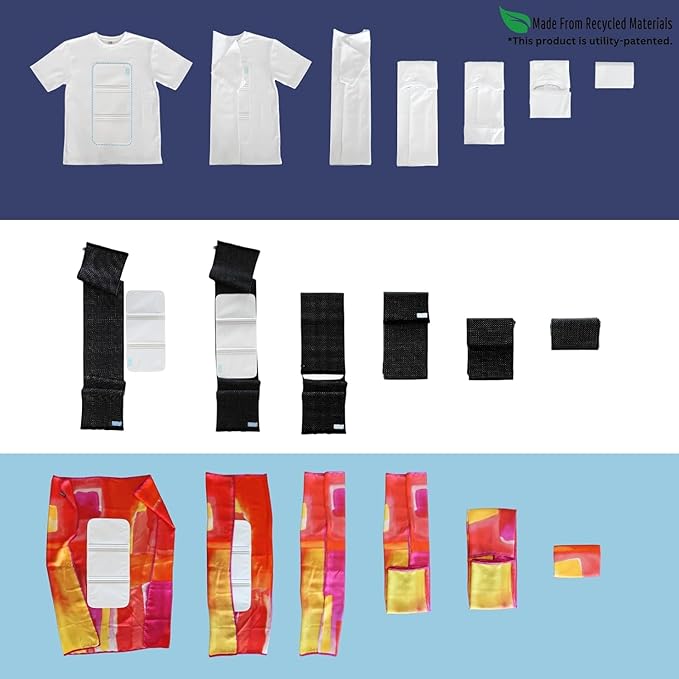 10-Pack Medium PLIIO Shirt Folder & Clothes Organizer - Foldable T-Shirt Folding Board, Drawer Organizer for Clothing, Space-Saving Wardrobe & Suitcase Storage Solution - Image 2