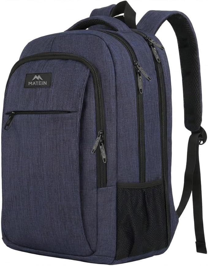 MATEIN Blue Laptop Backpack, Slim Travel Backpack with Laptop Compartment | Fits 15.6 Inch Notebook, Anti Theft Pocket, College Student Daypack, Teenager Gift, Computer Daily Bag for Men Women by MATEIN