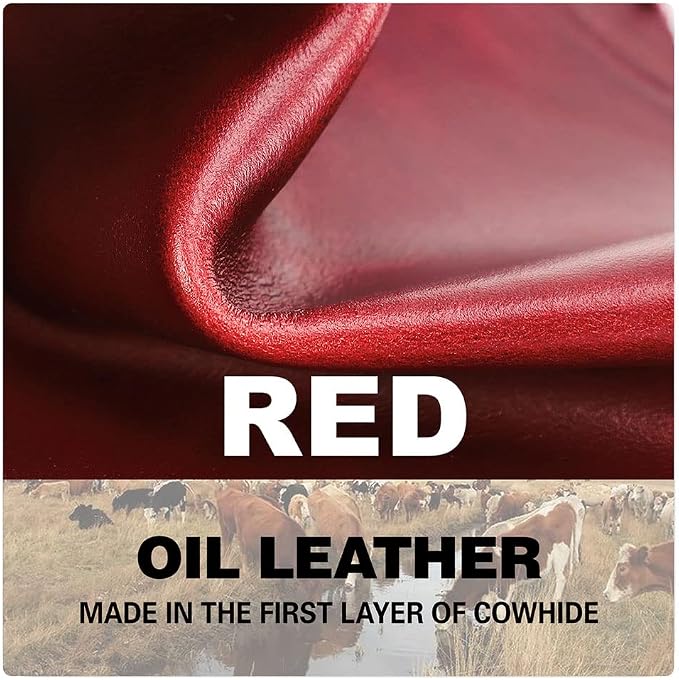 CONTACTS Full Grain Leather Family Passport Holder for 4 RFID Blocking Passport Wallet Large Capacity Wristlet Clutch Purse Red - Image 6
