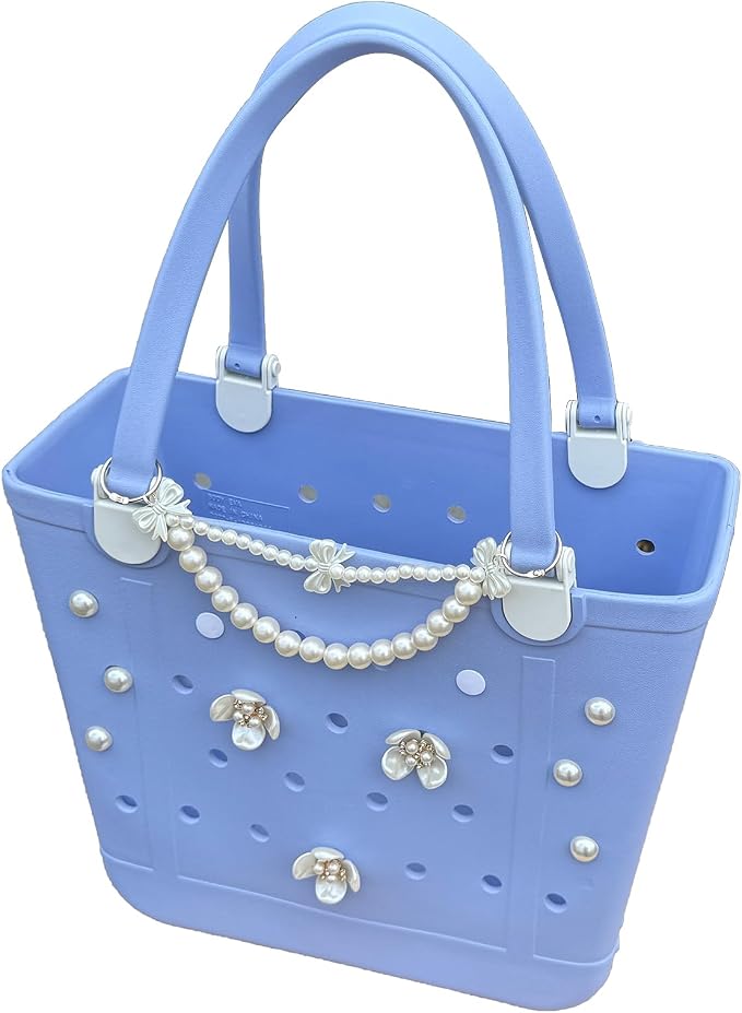 Rubber Beach Bag for Women, Waterproof Travel Tote Bags for Beach | Waterproof Sand-proof Tote Bags with Zipper Pocket, Durable Lightweigh Tote Bag for Outdoor by Unknown