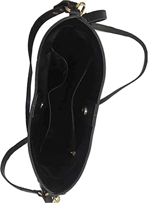 HUGS IDEA Boho Bags for Women Leather Handbag Shoulder Bucket Crossbody Purse - Image 3