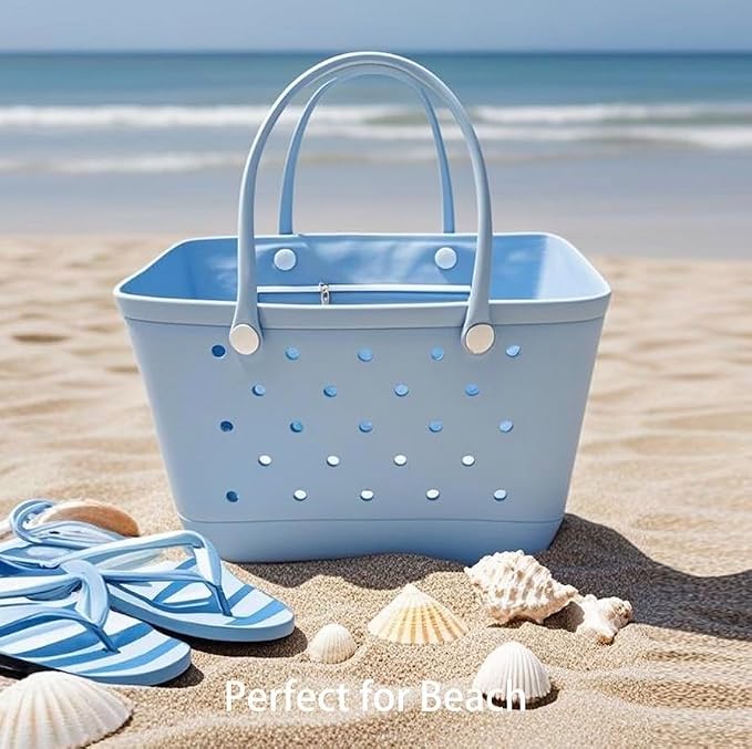 Oversized Beach Tote Bag, Extra Large Rubber Waterproof Sandproof Bag, Washable Durable Travel Tote for Pool - Image 5