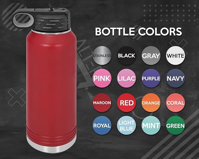 Personalized Wrestling Duffel Bag Set Engraved Water Bottle | Wrestling Design Custom Name Wrestler Boys Girls Birthday Christmas Gift (USA Wrestler, Charcoal/Black, Bag/Bottle Combo) - Image 3