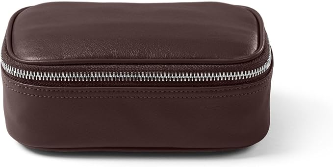 Leatherology Brown Small Travel Organizer - Zipped mesh storage pocket, elastic loops for organization, compact travel size - Image 5
