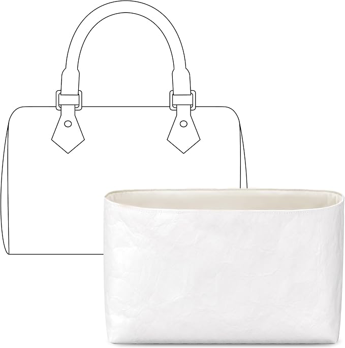 Purse Organizer Insert for LV Nano Speedy Handbag, Custom Fit Inside Craie Lightweight WaterResistant Tote Bag Insert with Cup Holder Accessories by FANJIProject
