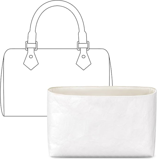 Purse Organizer Insert for LV Nano Speedy Handbag, Custom Fit Inside Craie Lightweight WaterResistant Tote Bag Insert with Cup Holder Accessories by FANJIProject