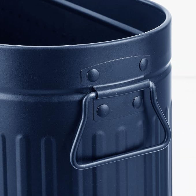 mDesign Large Steel Free Standing Toilet Paper Organizer, 6-Roll Tissue Storage Holder Container Bin for Bathroom Floor, Fits Under Sink, Vanity, Shelf, In Cabinet, Corner, Oscar Collection, Navy Blue - Image 5