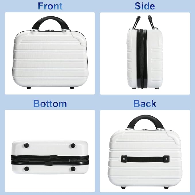 14-Inch Makeup Train Case Hardshell PC+ABS Travel Cosmetic Organizer, Makeup Storage Box for Toiletry Durable Portable Gifts for Women. - Image 3