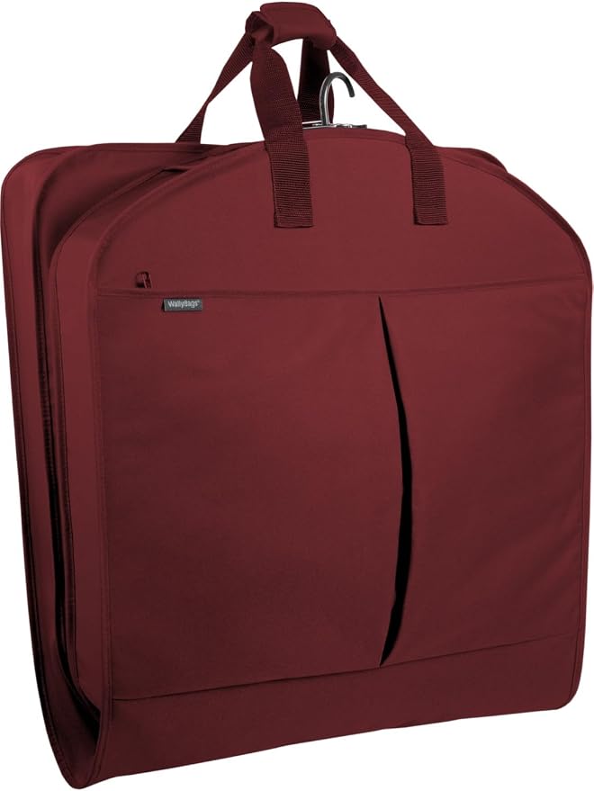 WallyBags 45” Deluxe Extra Capacity Travel Garment Bag with two pockets by WallyBags