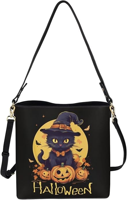 HUGS IDEA Boho Bags for Women Leather Handbag Shoulder Bucket Crossbody Purse - Image 4
