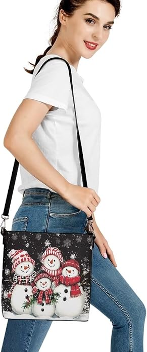 HUGS IDEA Boho Bags for Women Leather Handbag Shoulder Bucket Crossbody Purse - Image 5