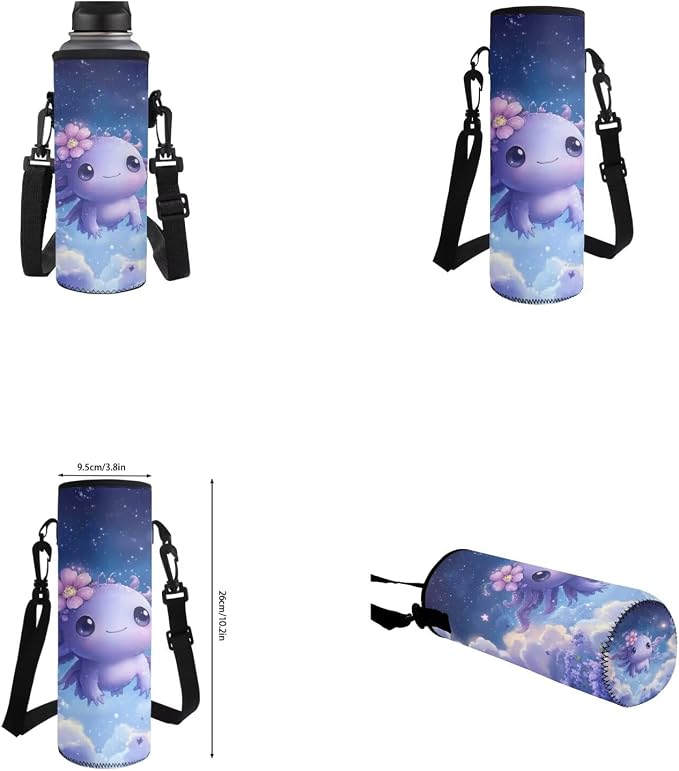 Purple Axolotl Backpack for School Girls 5Th Grade with Lunch Bag Pencil Box Bookbag 3 In 1 Sets for Age 3+ Children Teen Portable Travel Bookbag for Kids, Fit Middle School for Students - Image 6