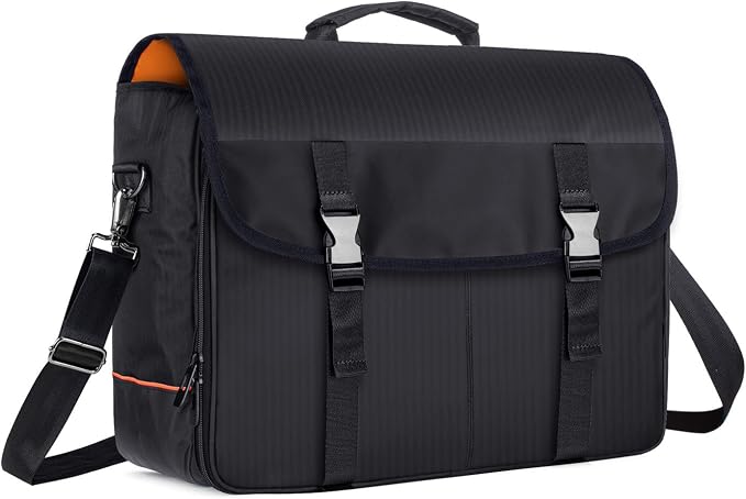 CURMIO Bartender Bag, Travel Bag for Bar Tools Set, Bartender Kits Storage with Padded Compartments for Wine Bottles, for Home Indoor Outdoor Patio Party, Black (Bag ONLY) by CURMIO