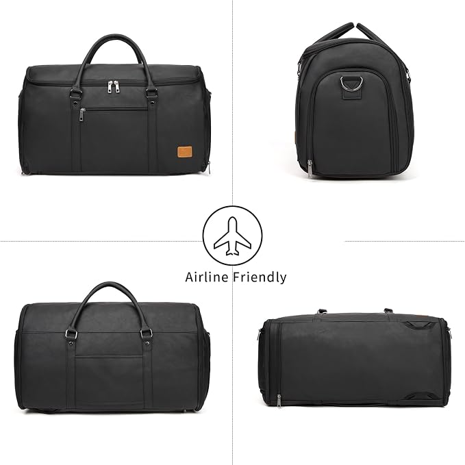 seyfocnia Garment Bags for Travel, Carry On Garment Bag Backpack, Convertible Garment Duffle Bag for Men Women, 4 in 1 Hanging Dress Suitcase Suit Travel Bag - Image 7
