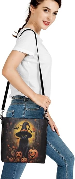 HUGS IDEA Boho Bags for Women Leather Handbag Shoulder Bucket Crossbody Purse - Image 5