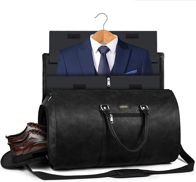 Garment Bag for Travel, Convertible Carry on Garment Duffel Bag for Men 3Pcs Weekender Bag 2 in 1 Hanging Suitcase Suit Bag - Image 2