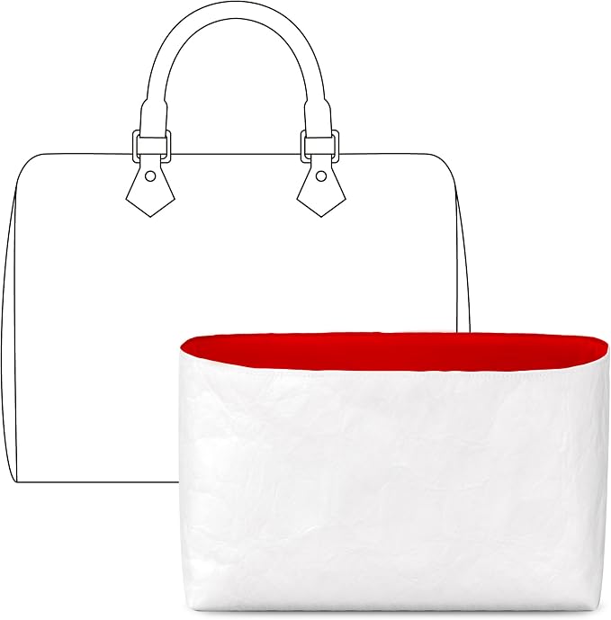 Purse Organizer Insert for LV Speedy 35 Handbag,Custom Fit Inside Premium Rogue Coeur Lightweight WaterResistant Tote Bag Insert with Cup Holder Accessories by FANJIProject
