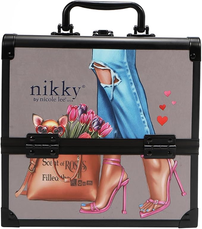 Nicole Lee Nikky Bag Multi-Tier Cosmetic Organizer Case, EIFFEL DREAMS, PVC and Aluminum Frame (ESSENCE OF YOU) by NicoleLee