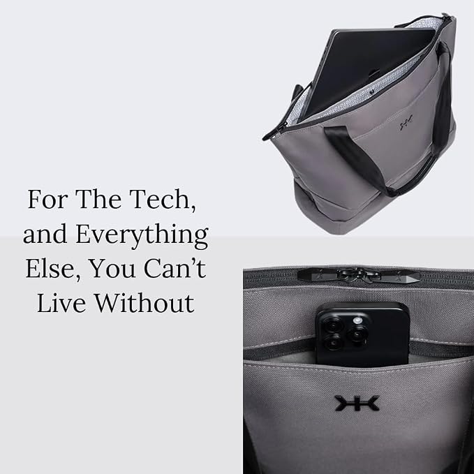 Knack Expandable Laptop Tote Alloy Gray - Image 7