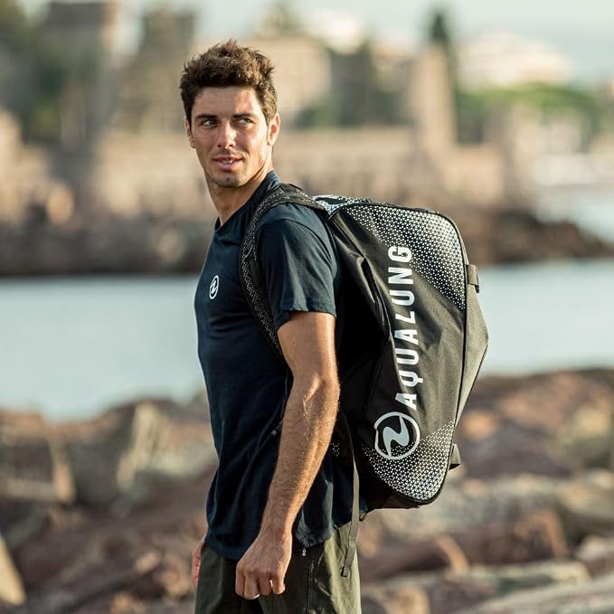 Aqualung Explorer II Duffel Travel-Ready Gear Bag | Durable Heavy-Duty Convertible Backpack w/Corrosion-Resistant Zippers & Protective Internal Padding - Image 7
