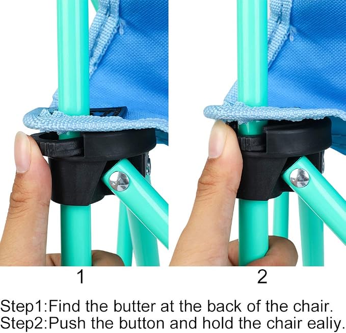 KABOER Kids Outdoor Folding Camping Chair with Cup Holder Carrying Bag | Portable Camping Chair for Beach Picnic Camping Travel Lawn Ages 3-10 - Image 7
