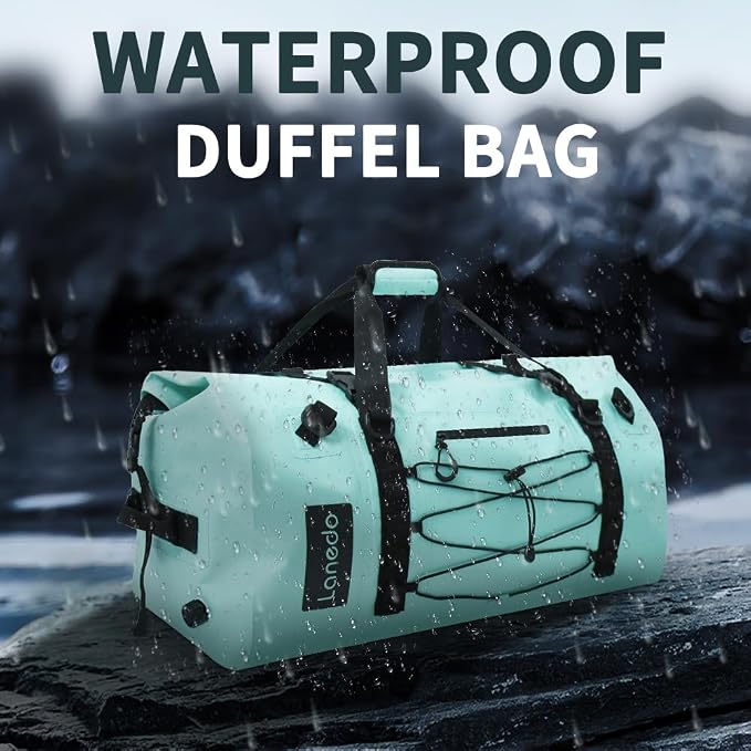 80L Dry Bag Large Waterproof Bag Roll-Top Heavy Duty Fishing Duffel Bag with Durable Straps & Handles for Kayaking Paddle boarding Boating Rafting Fishing - Image 2